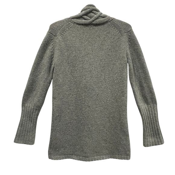 Theory Remy 100% Cashmere Chunky Cabled Shawl Collar Pullover Sweater Size Small - Picture 3 of 9